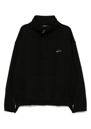 SONGZIO youth aquarelle cocoon high-neck sweatshirt - Black