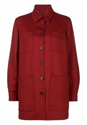 Ferragamo long-sleeve virgin wool shirt - Red