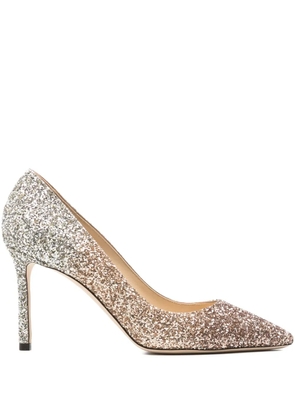 Jimmy Choo glitter degrade pumps - Silver