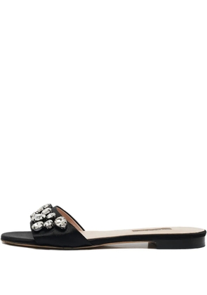 SJP by Sarah Jessica Parker crystal-embellishment satin sandals - Black
