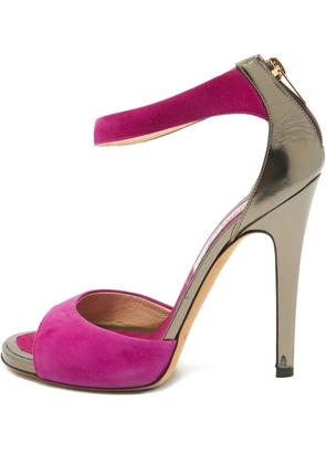 Jimmy Choo Pre-Owned 120mm leather heeled sandals - Pink
