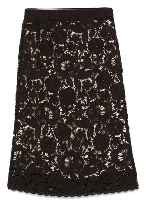 P.A.R.O.S.H. floral knitted midi skirt - Green