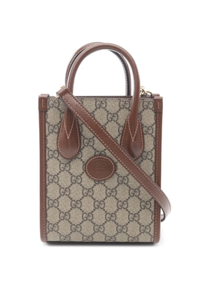 Gucci Pre-Owned 2016-2025 Mini GG Supreme Interlocking G satchel - Brown