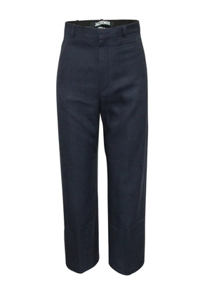 Jacquemus Pre-Owned high-waist linen trousers - Blue