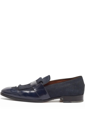 Jimmy Choo Pre-Owned leather fringe loafers - Blue
