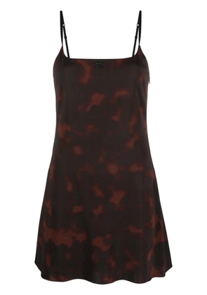 Courrèges tortoiseshell effect sleeveless mini dress - Brown