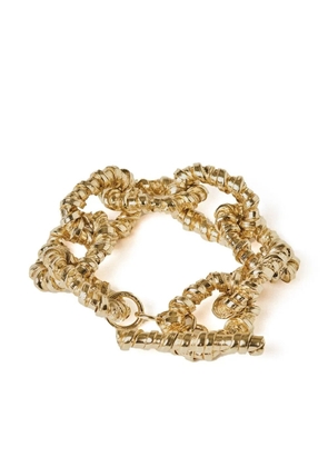 Paola Sighinolfi jumbo hammered Classico bastille link bracelet - Gold