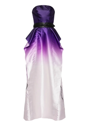 Saiid Kobeisy gradient-effect taffeta strapless dress - Purple