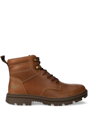 caterpillar lace-up leather boots - Brown