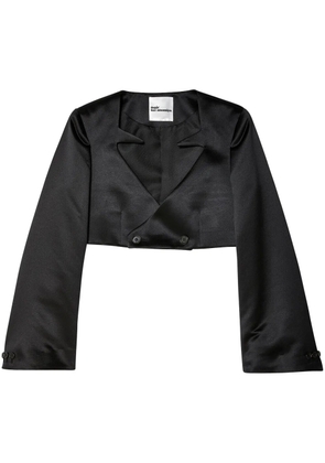 Noir Kei Ninomiya double-breasted cropped blazer - Black
