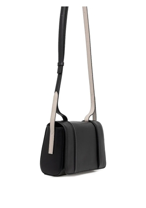Furla mini Riva S leather flap crossbody bag - Black