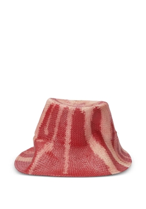 Yesey abstract-pattern woven hat - Red