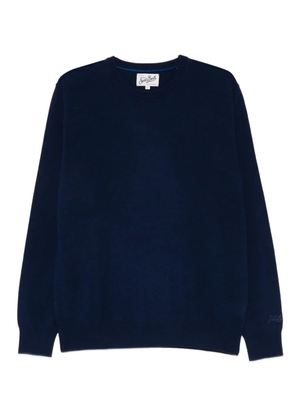 MC2 Saint Barth logo-embroidered crew-neck jumper - Blue