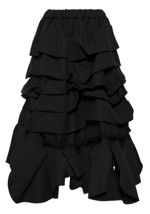 Comme Des Garçons ruffled tiered midi skirt - Black