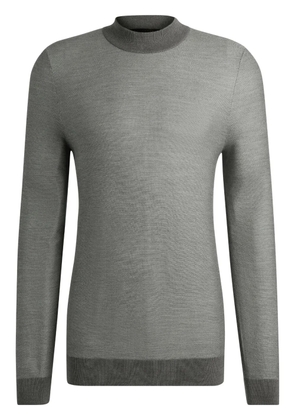 BOSS crew-neck silk sweatshirt - Grey