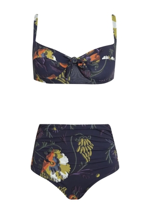 Brigitte floral-print bikini - Black