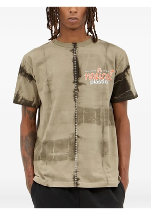 Space Available tie-dye panelled T-shirt - Neutrals