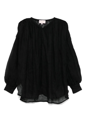 LUISA SPAGNOLI linen blouse - Black