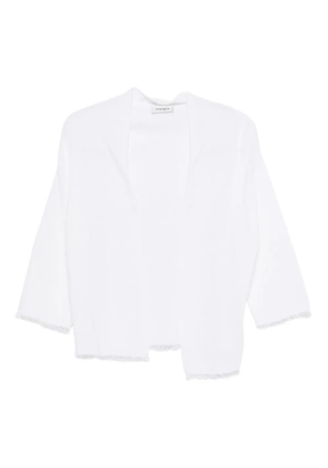 Kangra frayed-edge cardigan - White
