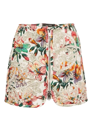 Isabel Marant Vintage 2024 floral embroidery scalloped edge skirt - White