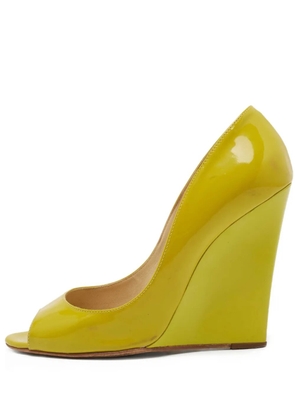 Jimmy Choo Pre-Owned 110mm patent-leather sandals - Yellow