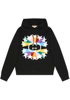 Gucci Interlocking G graphic-print hoodie - Black