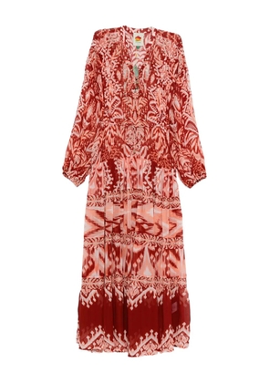 FARM Rio tropical-print maxi dress - Red