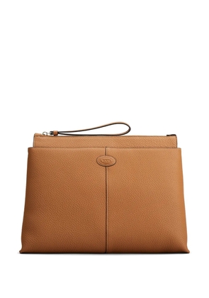 Tod's Di leather clutch bag - Brown
