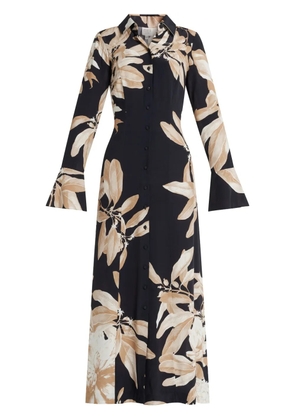 Hemant And Nandita floral-print midi dress - Black