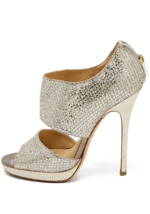 Jimmy Choo Pre-Owned 110mm leather sandals - Gold