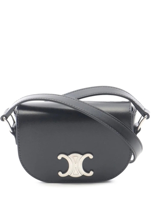 Celine Pre-Owned 2021-2025 Mini Leather Triomphe crossbody bag - Black
