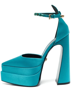 Versace Pre-Owned 170mm crystal-detail pumps - Blue