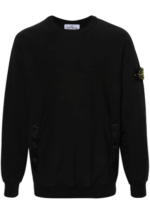 Stone Island Compass-badge cotton sweatshirt - Black