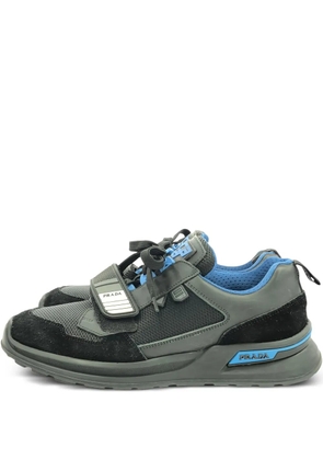 Prada Pre-Owned suede lace-up sneakers - Black