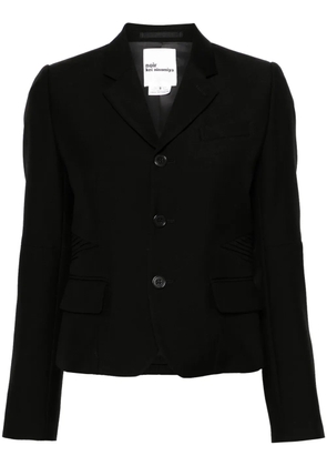 Noir Kei Ninomiya ribbed-panels single-breasted blazer - Black