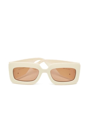 Gucci Pre-Owned rectangular-frame GG logo sunglasses - Neutrals