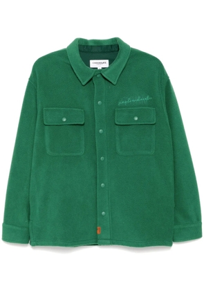 CHOCOOLATE logo-embroidered shirt jacket - Green