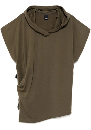 GDeL by gaze de lin sleeveless hooded top - Green