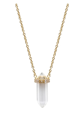 Nialaya Jewelry quartz pendant chain necklace - White