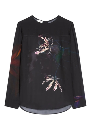 DRIES VAN NOTEN floral-print shirt - Black
