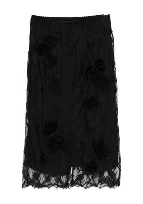 JNBY lace midi waist skirt - Black