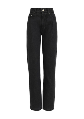 Amapô leather-patch jeans - Black
