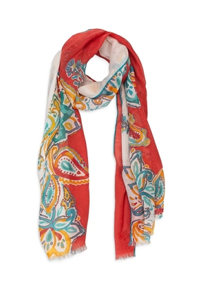 Loro Piana floral-print scarf - Red