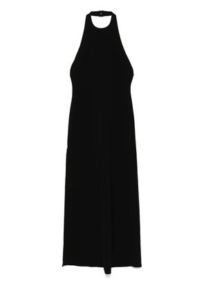 Amsale Italian stretch crepe halter dress - Black