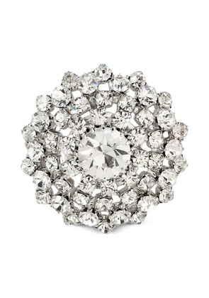 Susan Caplan Vintage 1970s crystal-embellished brooch - Silver