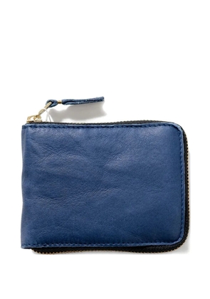 Comme Des Garçons Wallet washed-effect zip-around wallet - Blue
