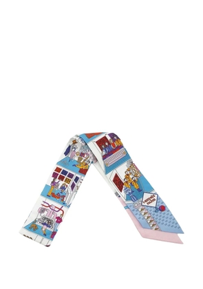 Hermès Pre-Owned 2015 La Maison des Carres Silk Twilly Scarf scarves - Blue