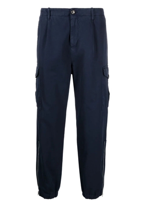 Brunello Cucinelli straight-leg cotton cargo trousers - Blue
