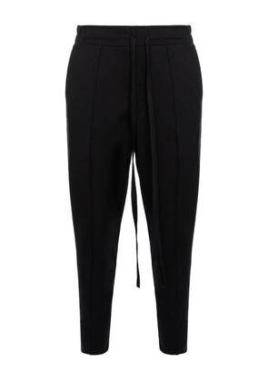 HAMZA drawstring panelled trousers - Black
