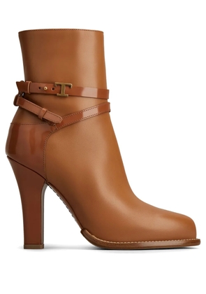 Tod's 105mm leather ankle boots - Brown